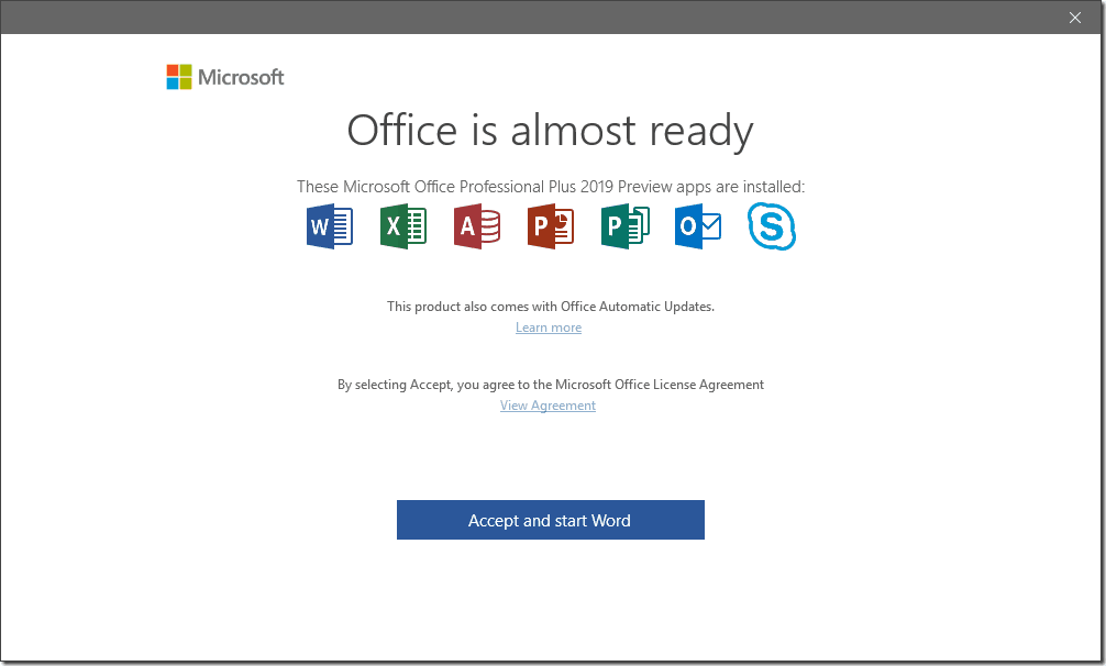Office 2019 Commercial C2r Preview Is Here With Skype For