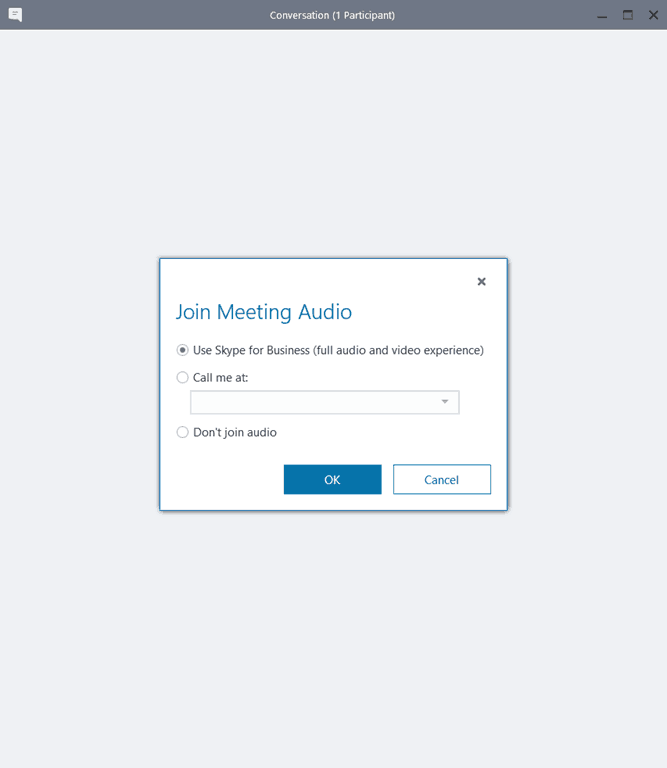 not able to join skype meeting