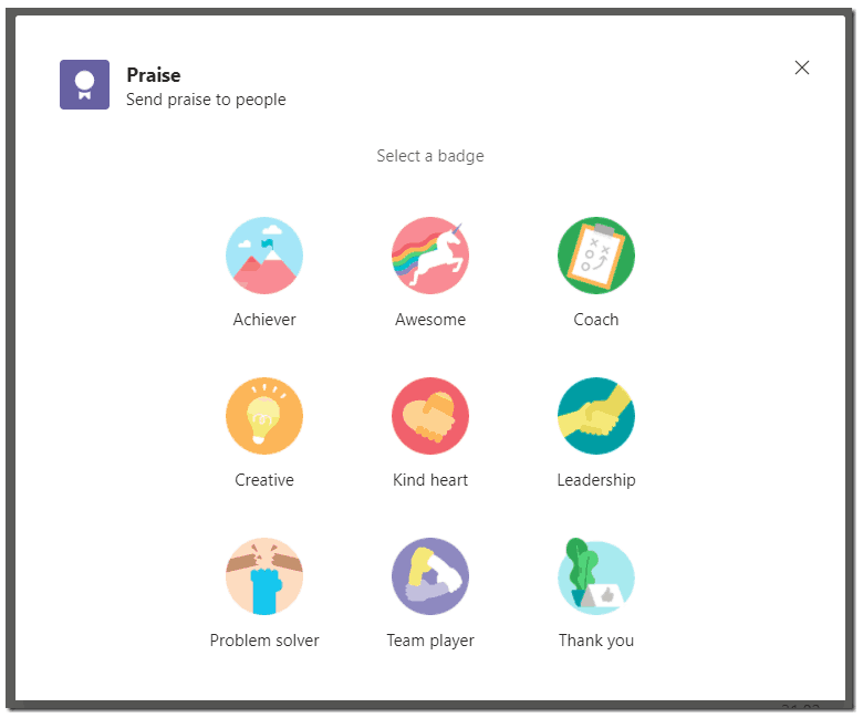 Praise Message Badges In Microsoft Teams Chat And Channels Tom Talks