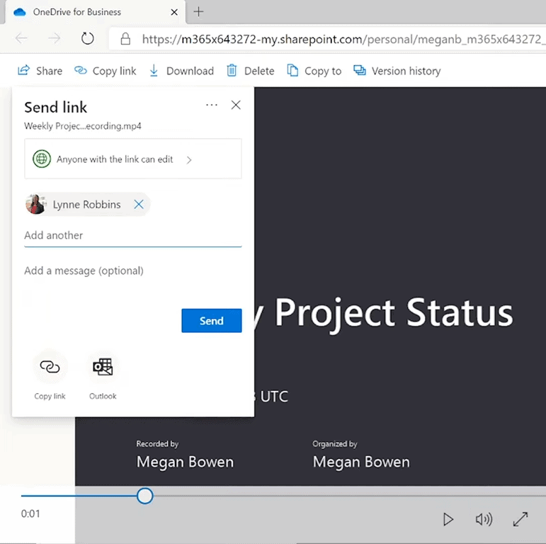 download teams recording from sharepoint