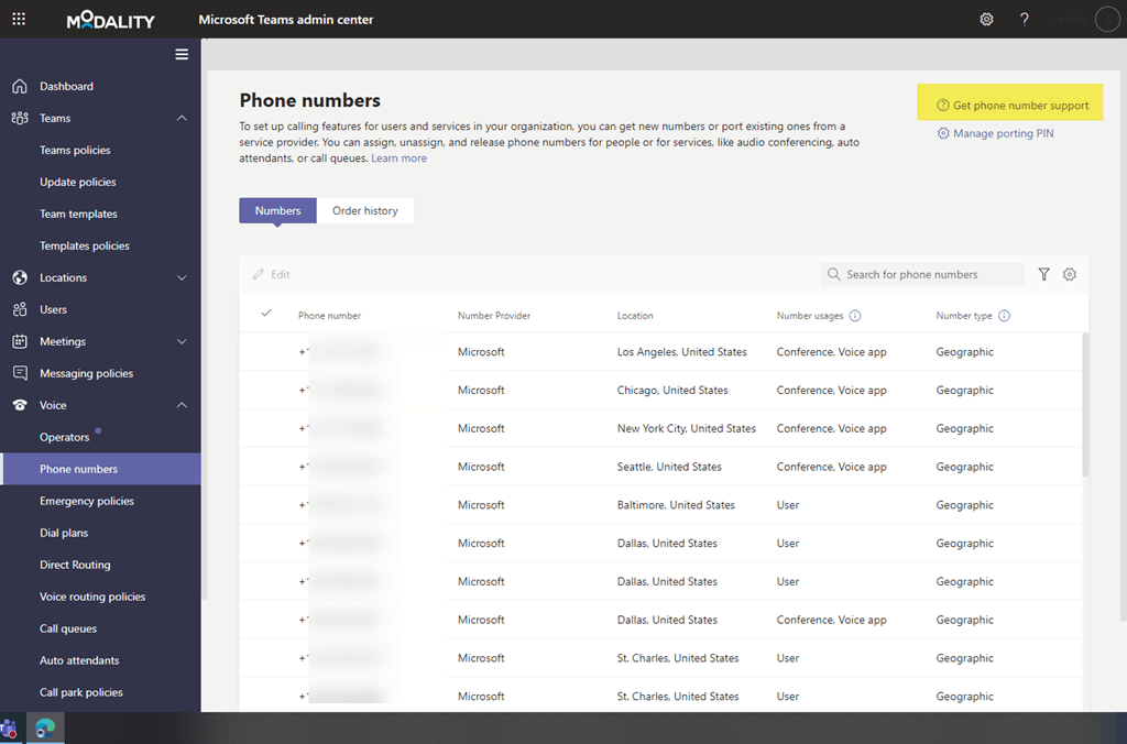 New Microsoft Teams Phone Number Service Portal In Teams Admin Center Telecoms Channel South